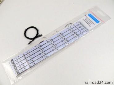 Railroad24 4435 - 5x Waggonbeleuchtung 285mm blau