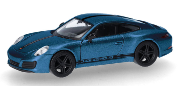 Herpa 430418-002 - Spur HO Porsche 911 (991) Carrera 4 S, saphirblau