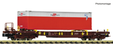 Fleischmann 6660076 - Spur N Taschenwagen T3 der ÖBB mit 40-Fuß-Container der Rail Cargo Austria