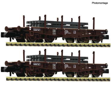 Fleischmann 6660135 - Spur N 2-tlg. Set: Schwerlast-Flachwagen, ÖBB