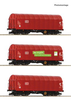 Roco 6680012 - Spur TT 3-tlg. Set: Schiebeplanenwagen, DB AG