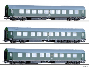 Tillig 70039 - 3er Set Personenwagen, DR, Ep.IV 'Salonwagenzug 2'