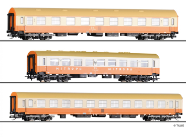 Tillig 70064 - Spur H0 3-tlg. Reisezugwagenset „Städteexpress“ der DR