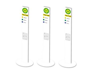Rietze 70293 - Spur HO  Haltestellenschild modern, 3 Stück