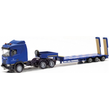 Herpa 747035 - Scania CR ND Semitieflade-Sattelzug "Wehrtechnische Dienststelle für Waffen und Munition"