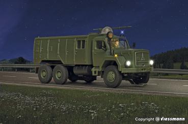 Viessmann 8065 - Spur HO Feuerwehr MAGIRUS DEUTZ 3-achs mit Rundumleuchte, Militär, Basis, Funktionsmodell