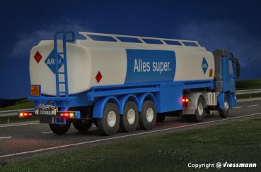 Viessmann 8120 - Spur H0 MB ACTROS 2-achs Zugmaschine mit ARAL Tankauflieger, Funktionsmodell