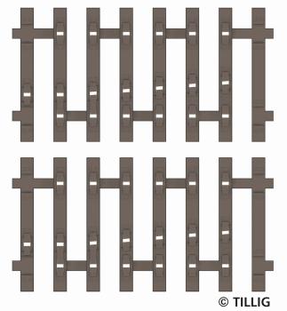 Tillig 83193 - Spur TT Flex-Schwellenband Zwangsgleis (einseitig) links 2 x 41,5 mm Endstück