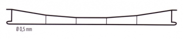 Sommerfeldt N 410 - Fahrdraht verkupfert 0,5x90mm, 5 Stück