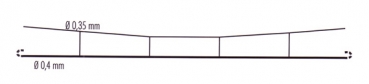 Sommerfeldt N 440 -  Profi-Fahrdraht 0,4x105mm offen, 5 Stück