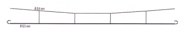 Sommerfeldt TT 473 -  Fahrdraht verkupfert 0,5x250mm, offen, 5 Stück