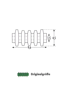Preview: Sommerfeldt 850- Spur O Rillen-Isolator Spur 0, grün 4,5 x 9,6 mm (24 Stück)
