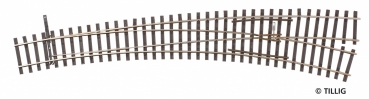 Tillig 85313 - Spur HO Innenbogenweiche rechts 20,7°/32,7°, Herzstückwinkel 9°