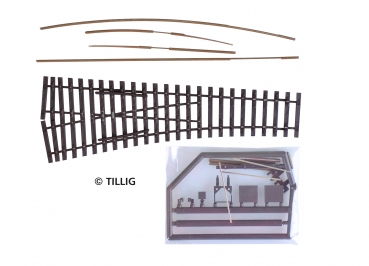 Tillig 85422 - Spur HO Bausatz Weiche links, Herzstückwinkel 15°