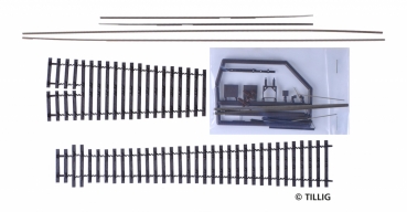 Tillig 85445 - Spur HO Bausatz Flexsteg-Weiche, Herzstückwinkel 6,3°