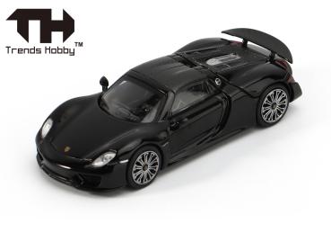 Herpa 864TH000001 - 1:64 Porsche 918 Spyder, schwarz