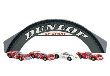 Brekina 90504 Spur HO  LeMans-Set 1967 Dunlop 4 Ferrari 330 P3/412