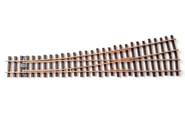 Bemo 9123000 Spur Om Linksweiche mit Holzschwellen