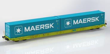 Igra Modell 96010113 - Spur HO Containertragwagen Sggnss-XL, GATX, Ep.VI 'Maersk'