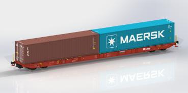 Igra Modell - Spur HO 96010114 - Containertragwagen Sggnss-XL, Rail-Cargo, Nacco, Ep.VI 'Maersk, Tex'