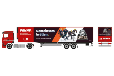 Herpa 962049 - Iveco S-Way Kühlkoffer-Sattelzug "PENNY DEL / Löwen Frankfurt"