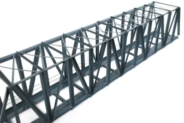 Hack K54 - Spur HO  Kastenbrücke schräg 54 cm 1-gleisig (massive moderne Bauart)