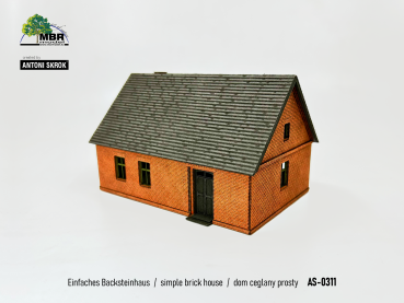 MBR model AS-0311 - Spur HO AS-0311 Einfaches Backsteinhaus