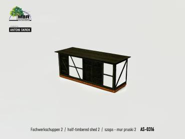 MBR model AS-0316 - Spur HO Fachwerkschuppen 2