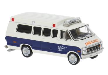 Brekina 18307 Spur HO Dodge B 200 Ambulance 1975 Ontario