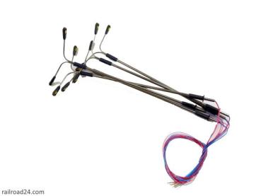 Railraad24 6382 - Spur HO 5x Doppel Peitschenlampe LED H0 105mm VA