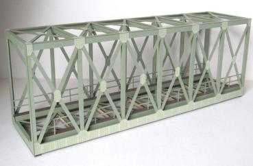 Laffont E101 - Spur I Fachwerk-Kastenbrücke 1-gleisig resedagrün