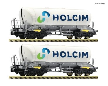 Fleischmann 6660047 - 2-tlg. Set: Silowagen, Holcim
