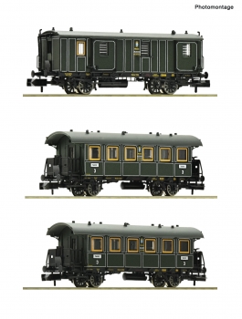 Fleischmann 809004 - 3-tlg. Set: Personenzug, K.Bay.Sts.B.