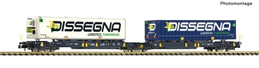 Fleischmann 825029 - Spur N Doppeltaschen-Gelenkwagen T2000, Wascosa