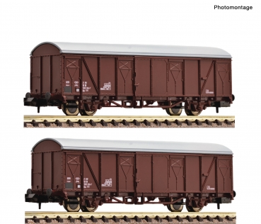 Fleischmann 831515 - 2-tlg. Set: Gedeckte Güterwagen, DR