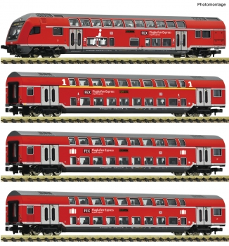 Fleischmann 881916 - 4-tlg. Set: Doppelstockwagen „FEX‟, DB AG