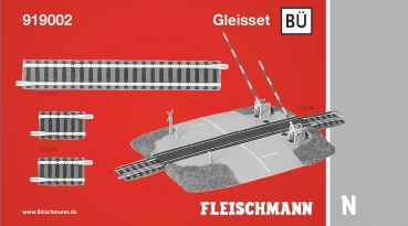 Fleischmann 919002 - Gleisset BÜ, mit Bahnübergang