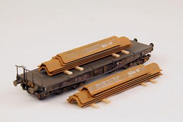 Ladegüter Bauer H01333 - Spur HO U-Profil Spundwand, 2er Set