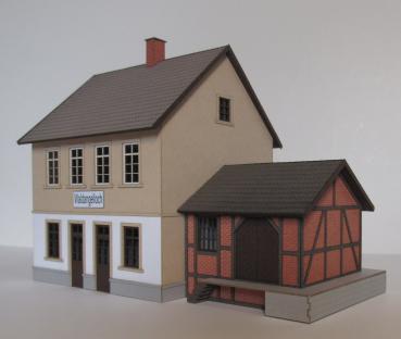 Laffont H1301 - Spur HO  Bahnhof Waldangelloch / Rauenberg mit angebautem Güterschuppen