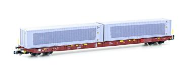Hobbytrain H23101 - Containertragwagen Sggnss 80' der Metrans, Ep.VI