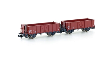 Hobbytrtain  H24352 - 2ER SET OFFENE GÜTERWAGEN L6 SBB, EP.IV, STAHL-AUSFÜHRUNG