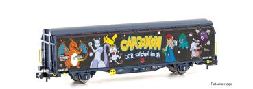 Hobbytrain H24671 - Spur N Schiebewandwagen Hbbillns SBB, Ep.VI Graffiti-Serie (9)