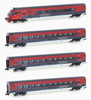 Hobbytrain H25224 - 4ER SET PERSONENWAGEN ÖBB RAILJET, EP.VI, SET 1