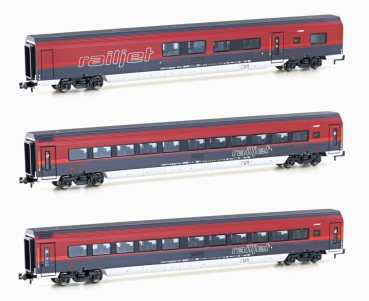 Hobbytrain H25225 - 3ER SET PERSONENWAGEN ÖBB RAILJET, EP.VI, SET 2