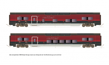 Hobbytrain H25403 - Spur N RAILJET DANI SET 2, 2-TLG. ÖBB, EP.VI