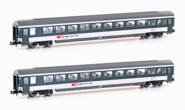 Hobbytrain H25502 - 2ER SET PERSONENWAGEN BPM, 2.KL. (UIC Z1) SBB, EP.V-VI