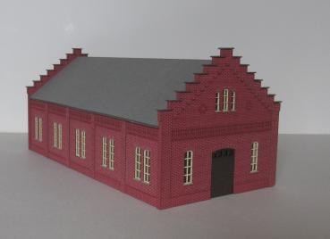 Laffont H301 -  Spur HO Maschinenhalle mit Ziegelfassade dunkelrot