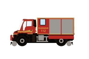 Hobbytrain H32303 - Spur N Zweiwege Unimog U423 Feuerwehr, Ep.VI, DC/DCC