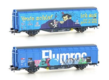 Hobbytrain H45103 - Spur N Schiebewandwagen Hbbillns SBB, Ep.VI, Graffiti-Serie (1)
