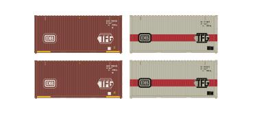 Hobbytrain H9017 - Spur N 4er Set 20′ DB Container, Set 2